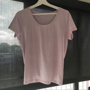 Outdoor Voices tee, pink, small, tie back